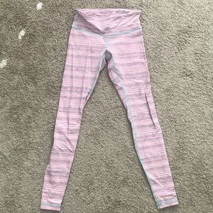 Lululemon size 6 multicolor leggings.